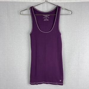 Y2K American Eagle Top Boyfriend Tank Purple Fairy Grunge Whimsigoth Slim Fit